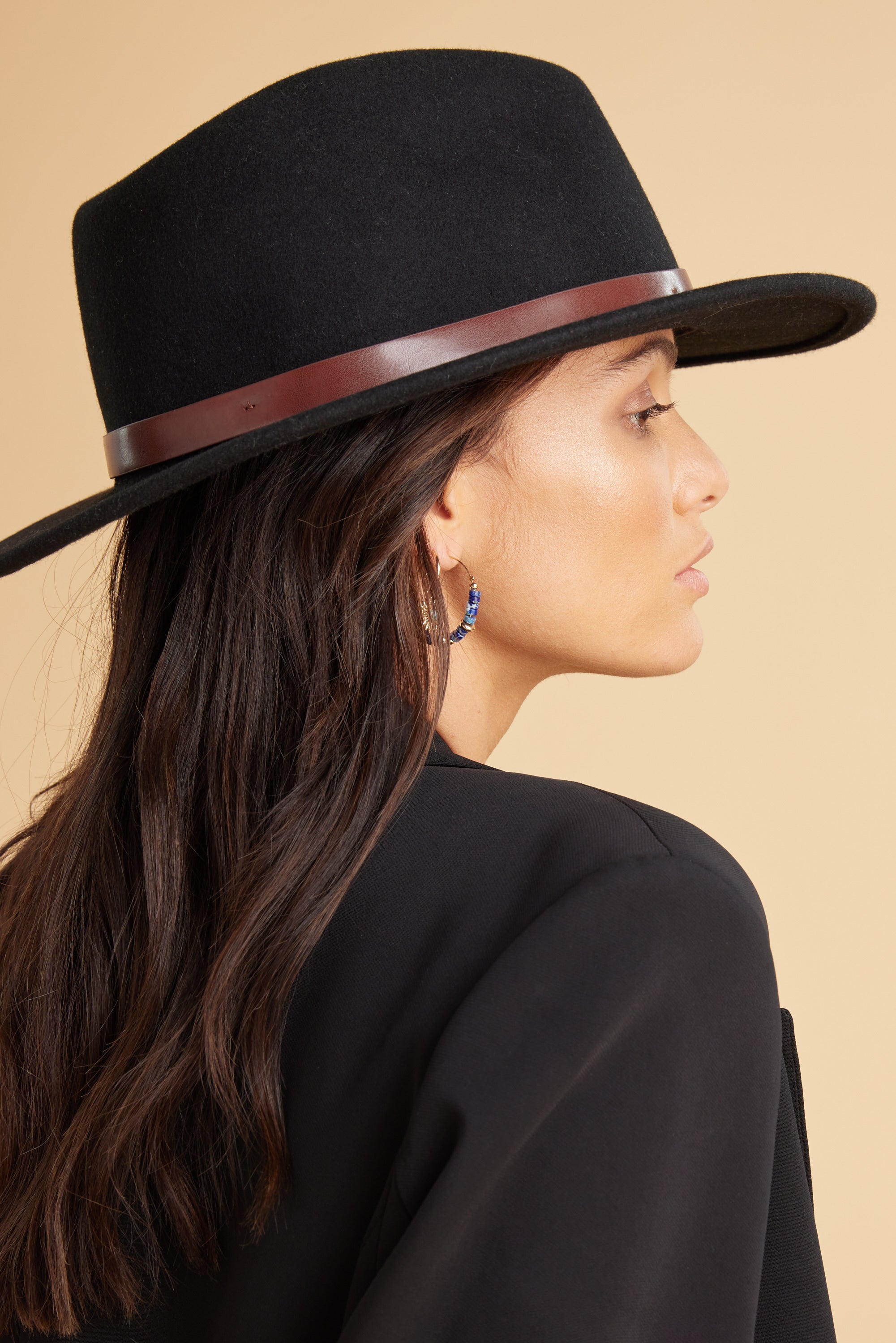 BRIXTON Women\'s Messer Fedora Hat in Black size L Brixton Women main image 3