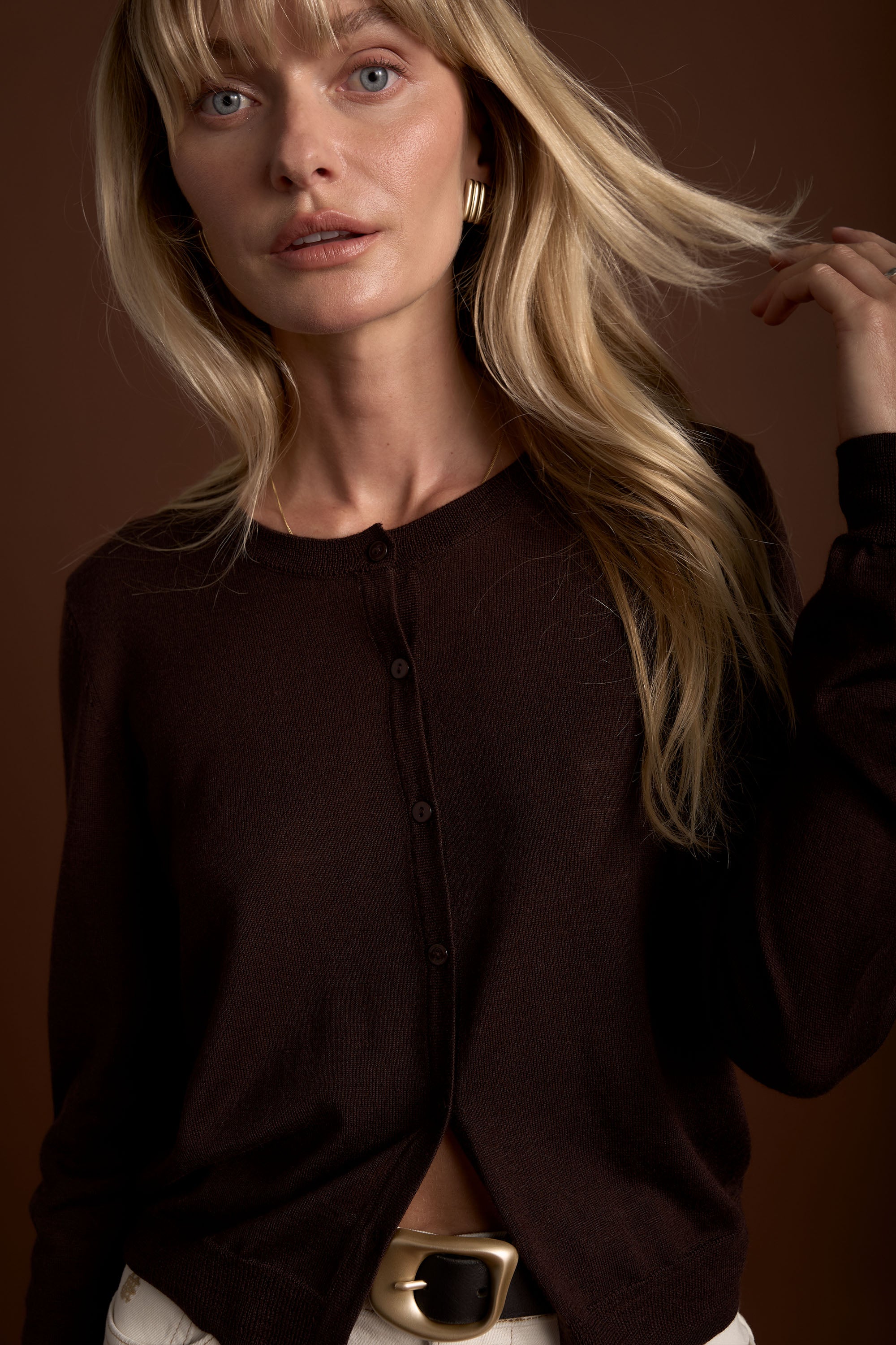 Shop The Merino Silk Cardi (Ganache) | Max