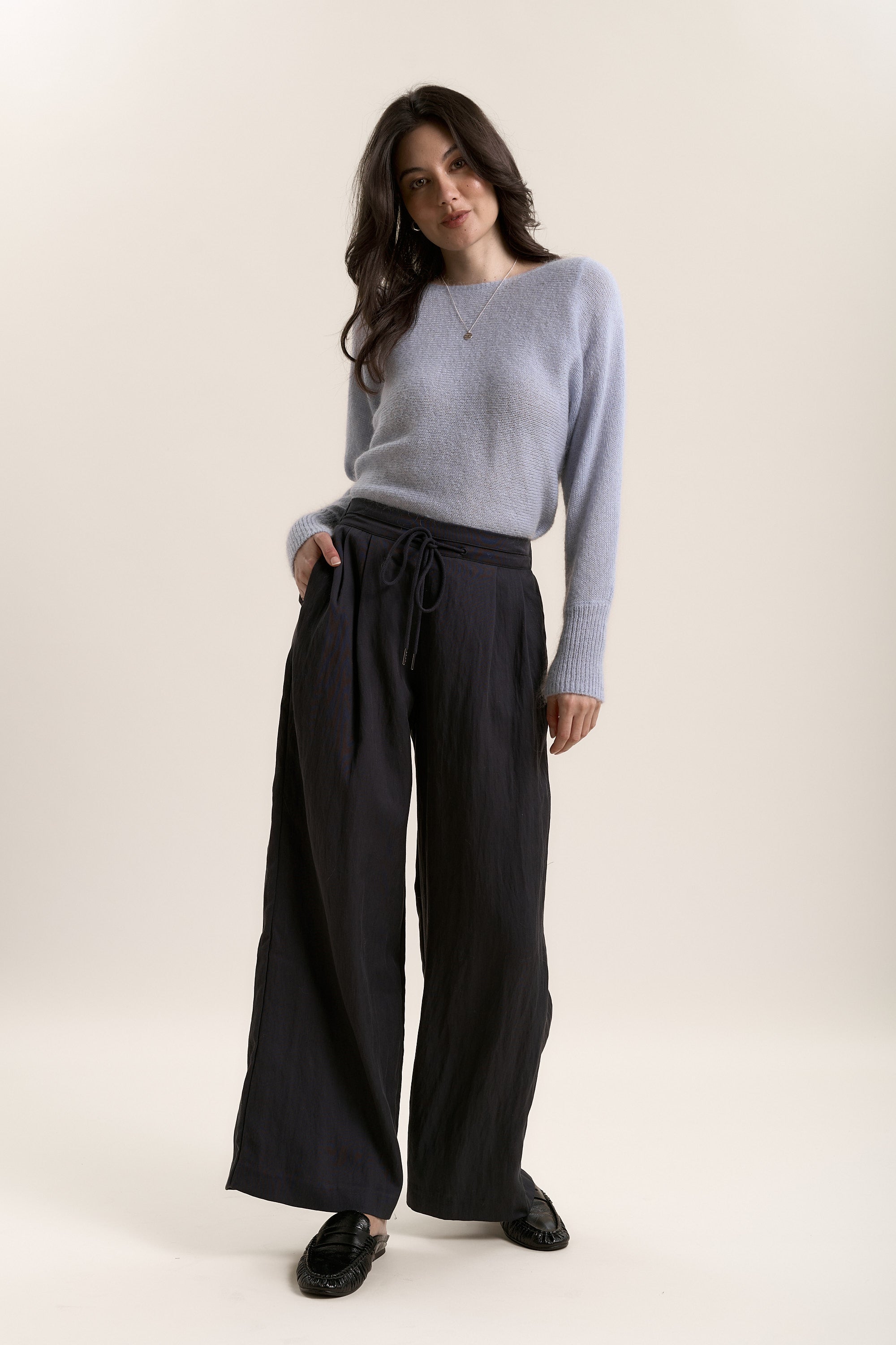 Shop Kaia Tie Detail Pant (Sapphire Night) | Max