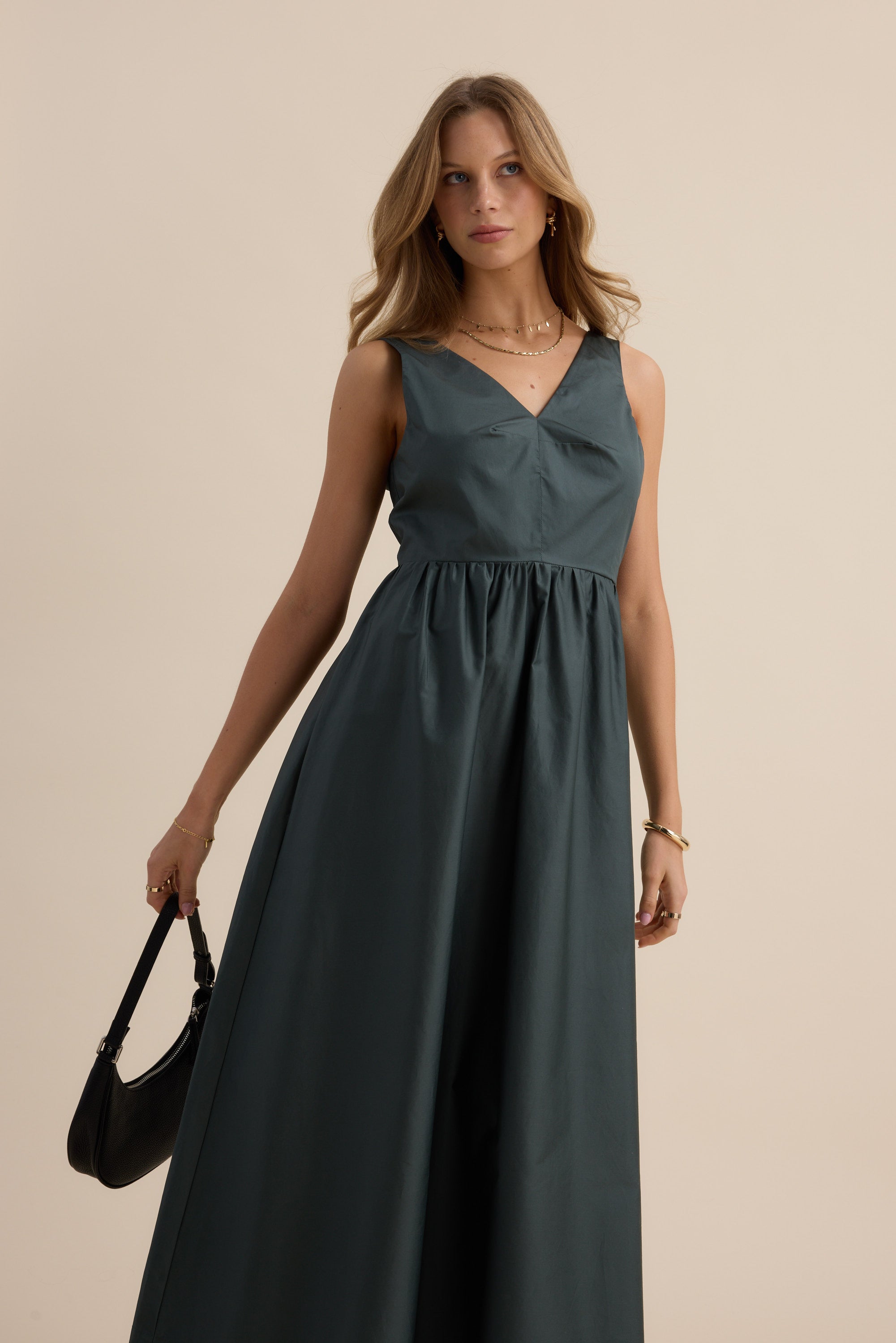 Carolyn V Neck Dress