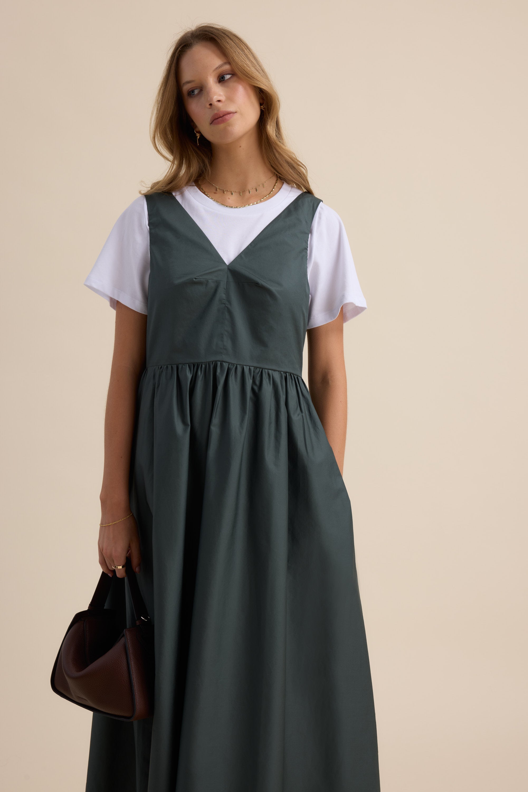 Carolyn V Neck Dress