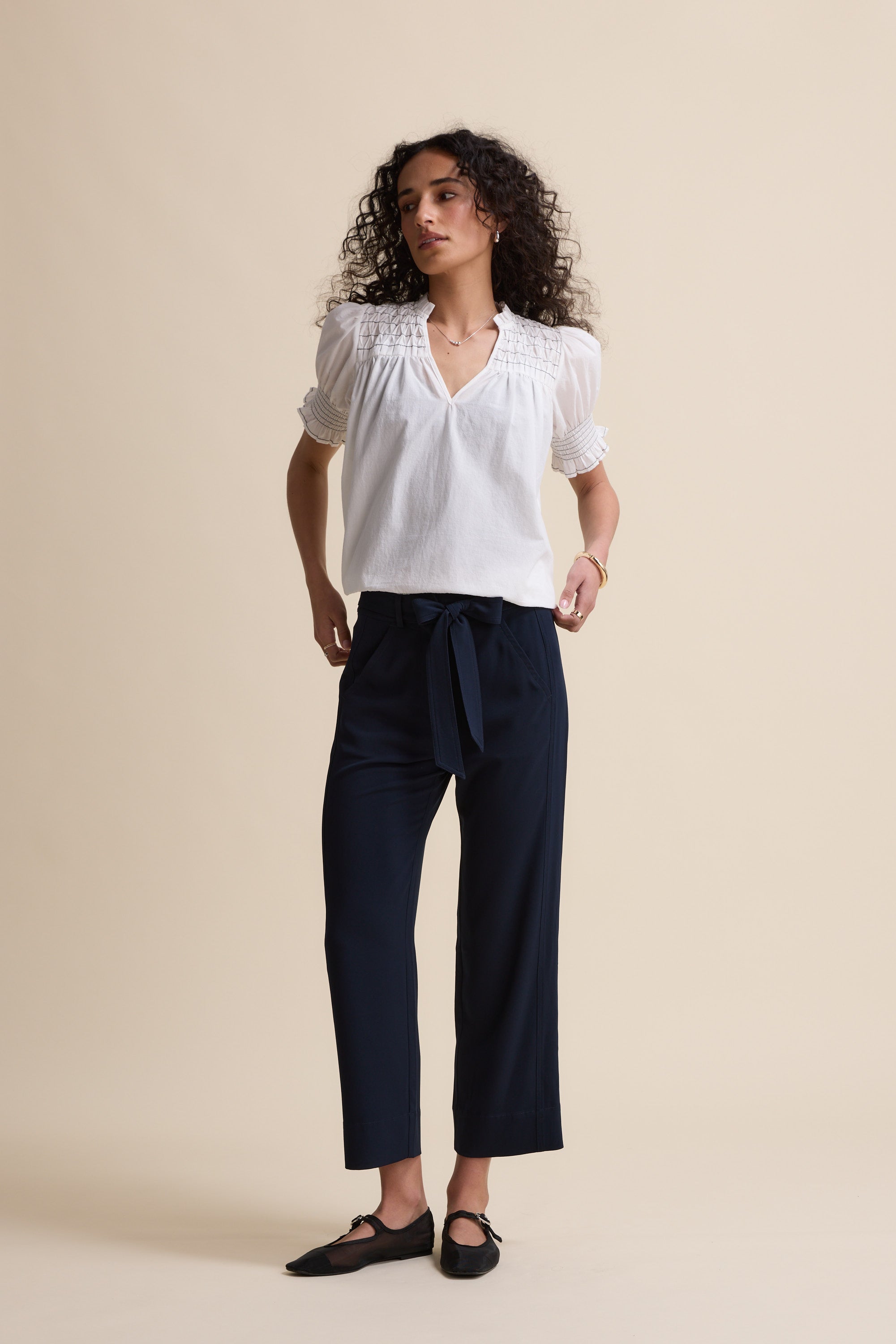 Shop The Easy Care Belted Pant (Forever Navy) | Max