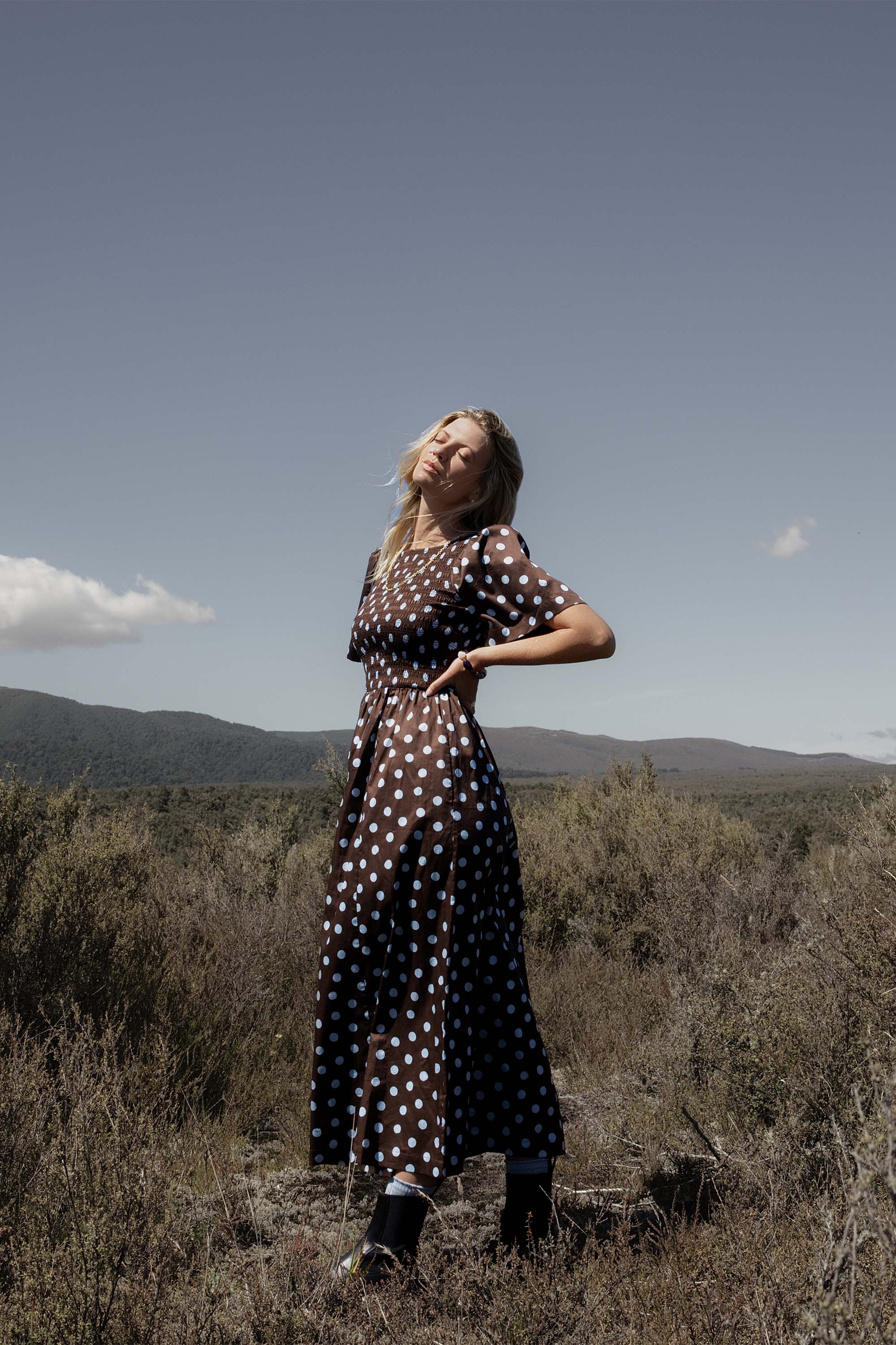 Shop Ella Short Sleeve Dress (St Tropez Polka Dot)