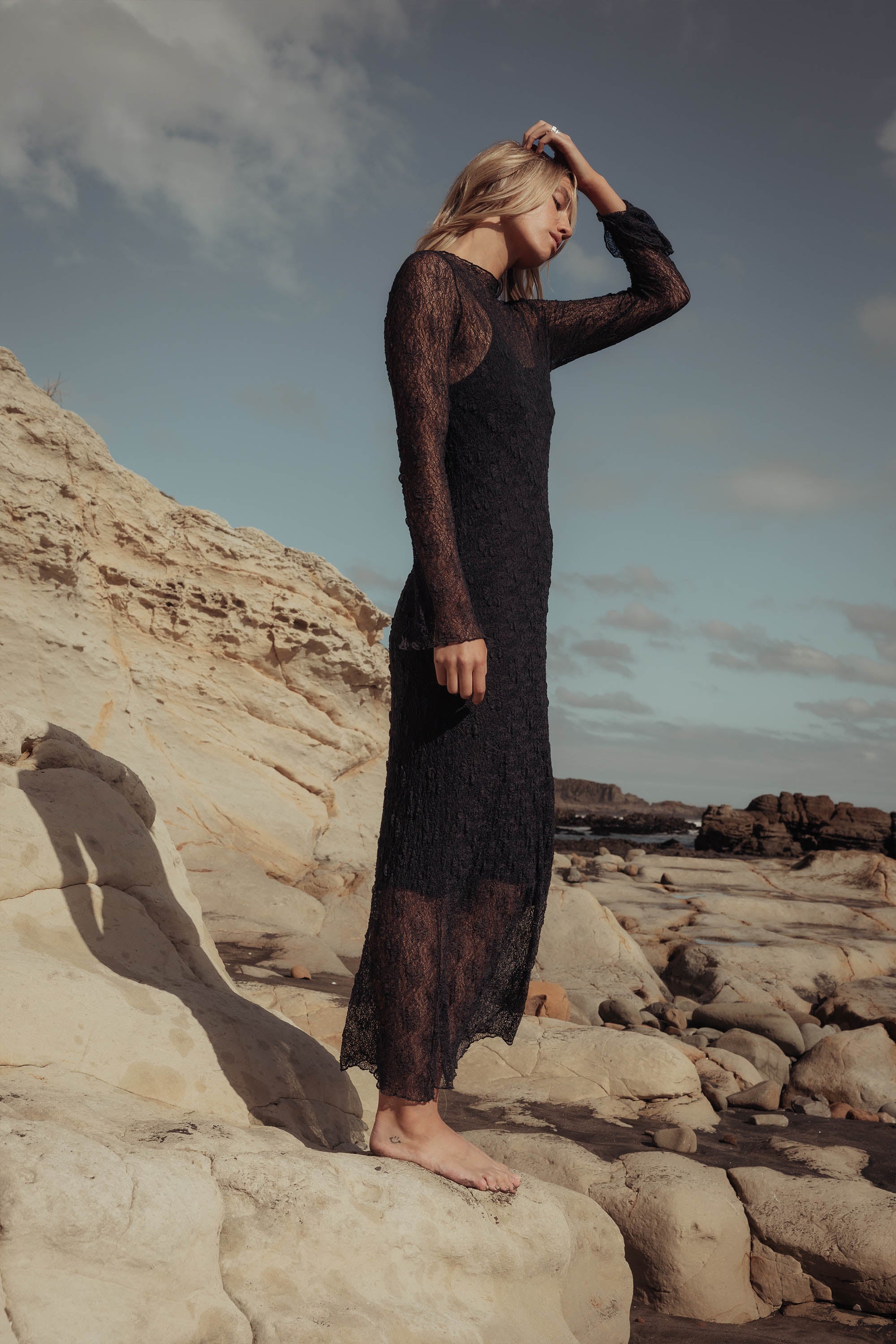 Shop Mae Lace Dress (Dark Grape)