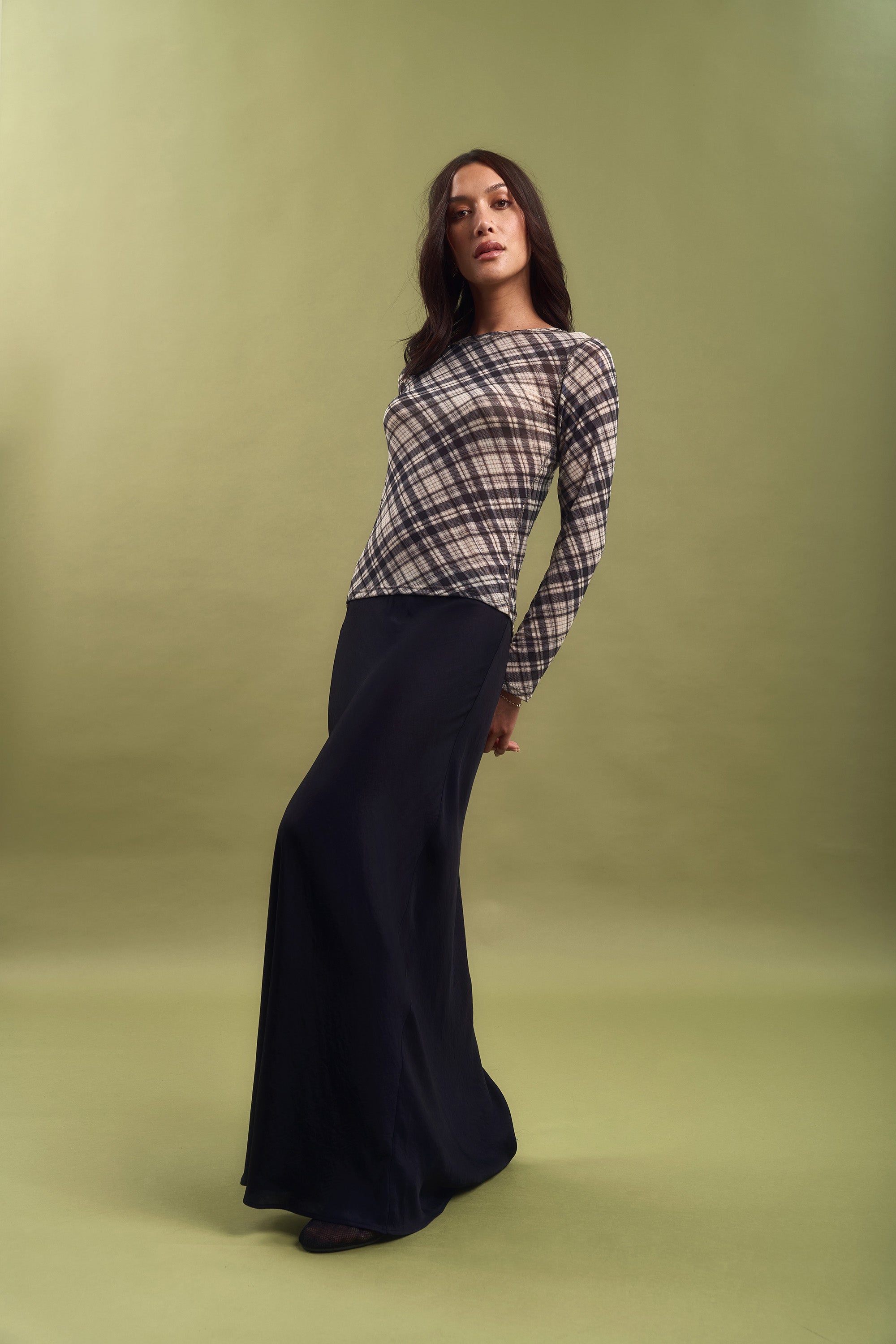 Elise Long Sleeve Mesh Top