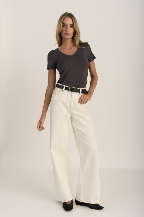 Riley Short Sleeve V Neck Tee