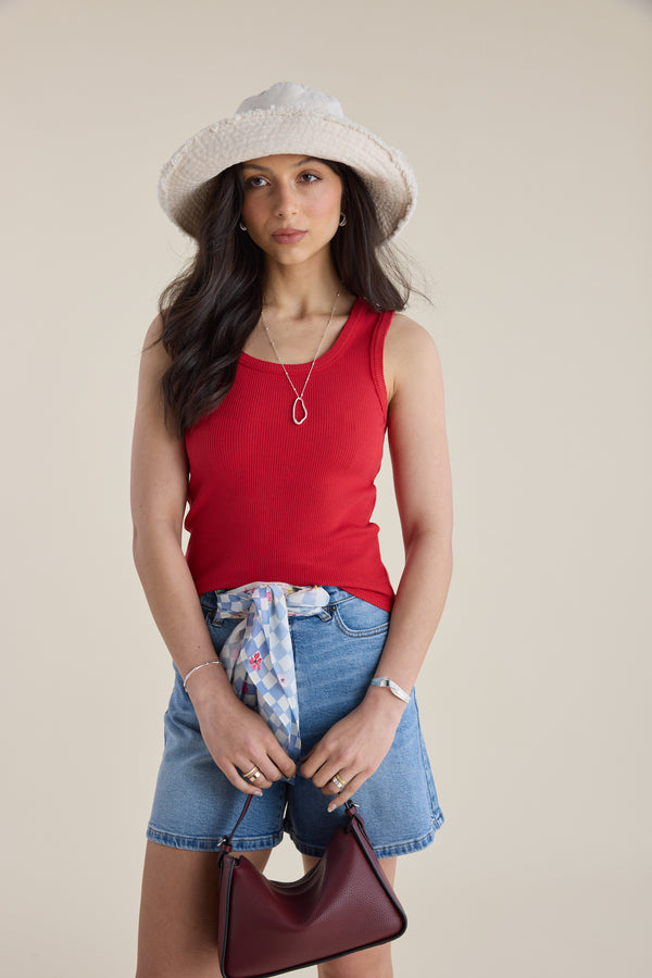 Sophie Organic Cotton Ribbed Tank