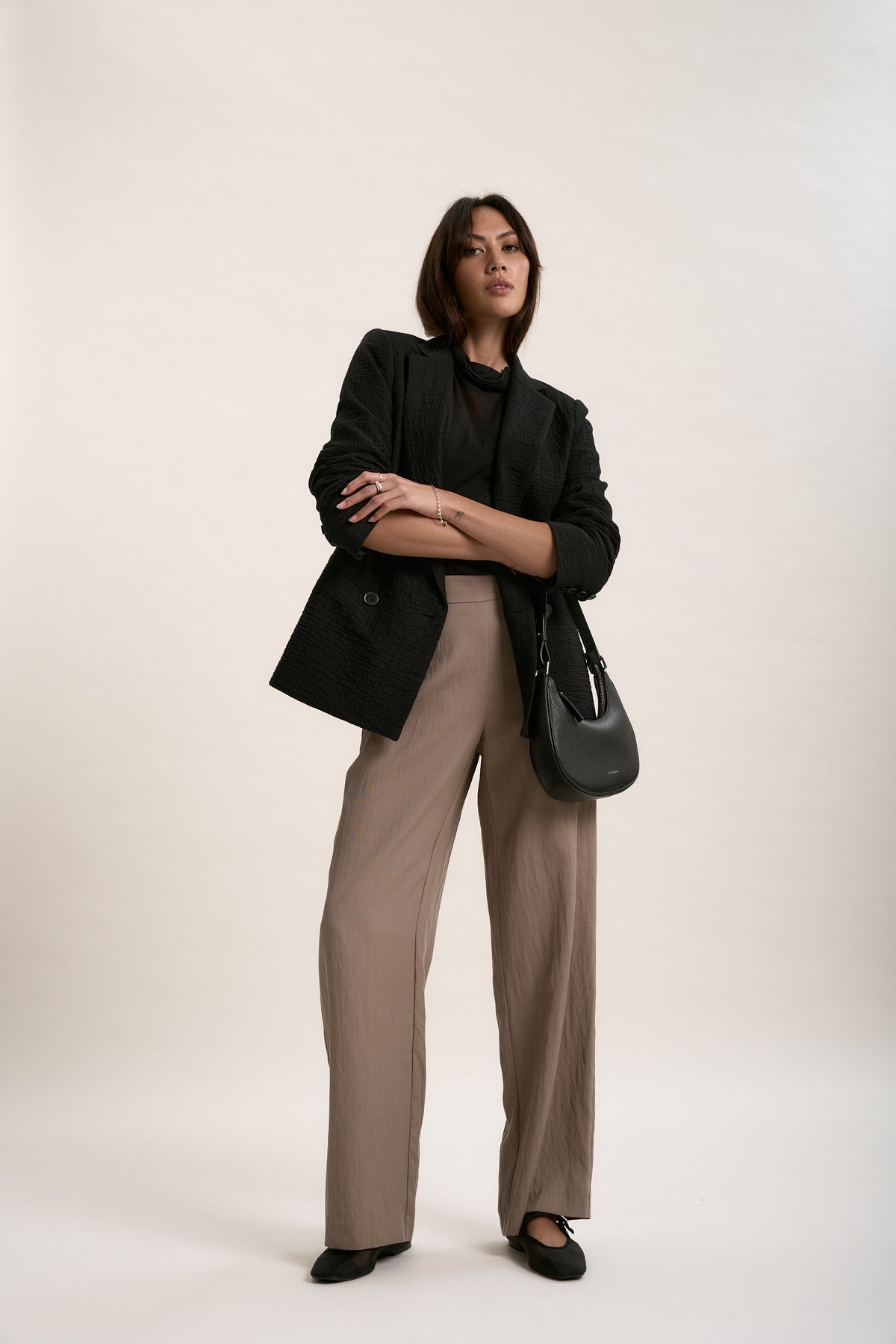 [Entro]  Don't Let Me Go Wide Leg Pant-Sand