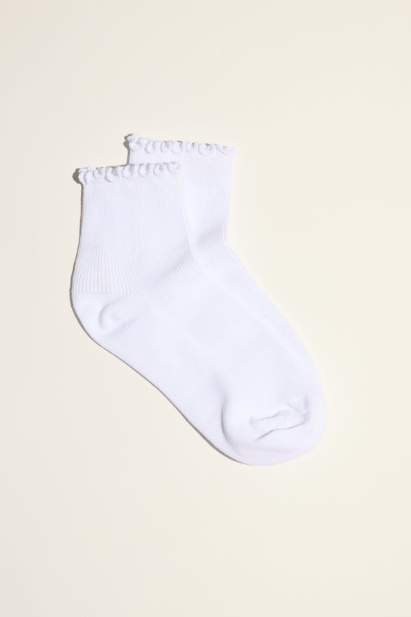 Sophia Ruffle Top Crew Socks