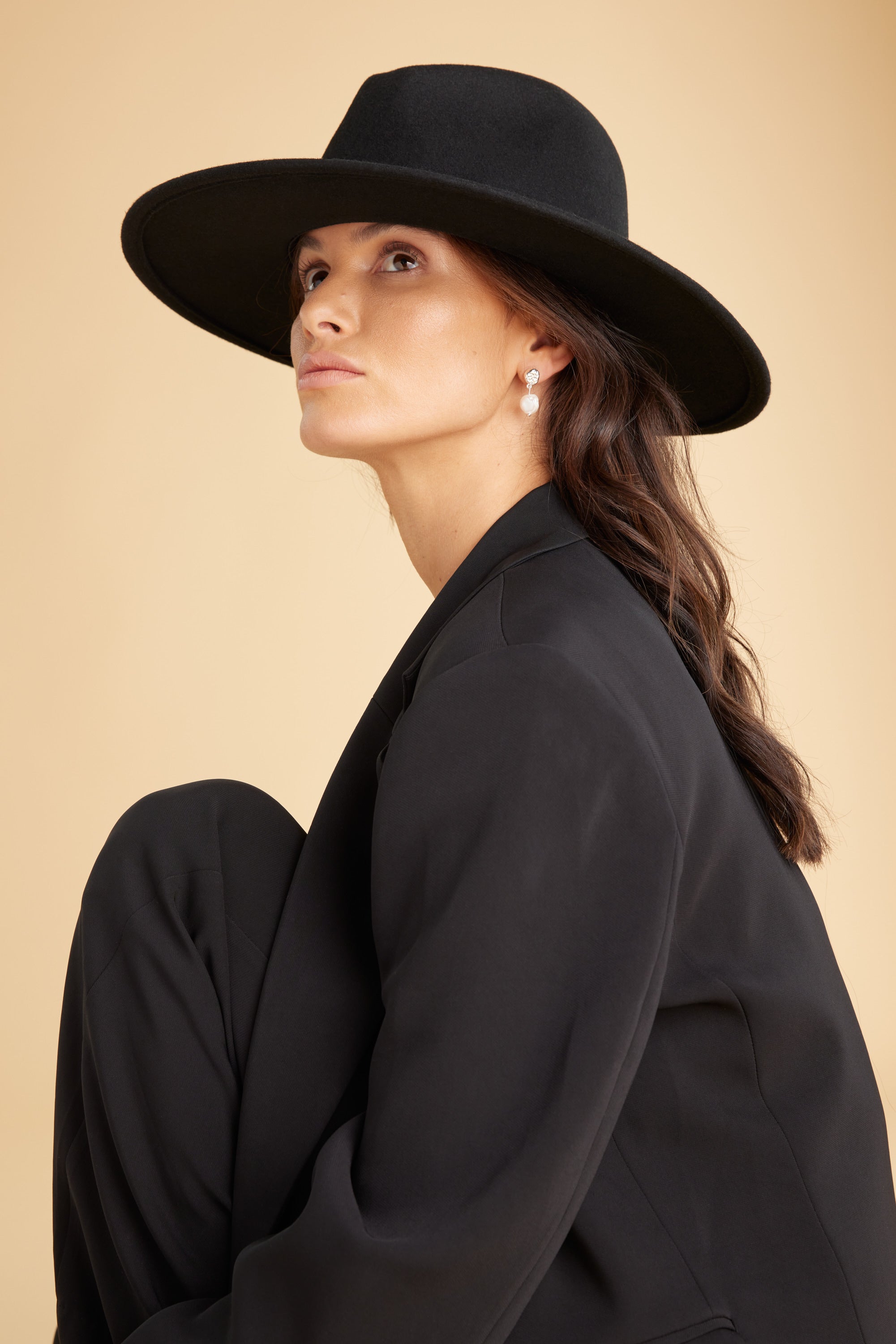 NEW BRIXTON women\'s field proper hat in black Size Medium Brixton Field Proper Hat - black (black) main image 2