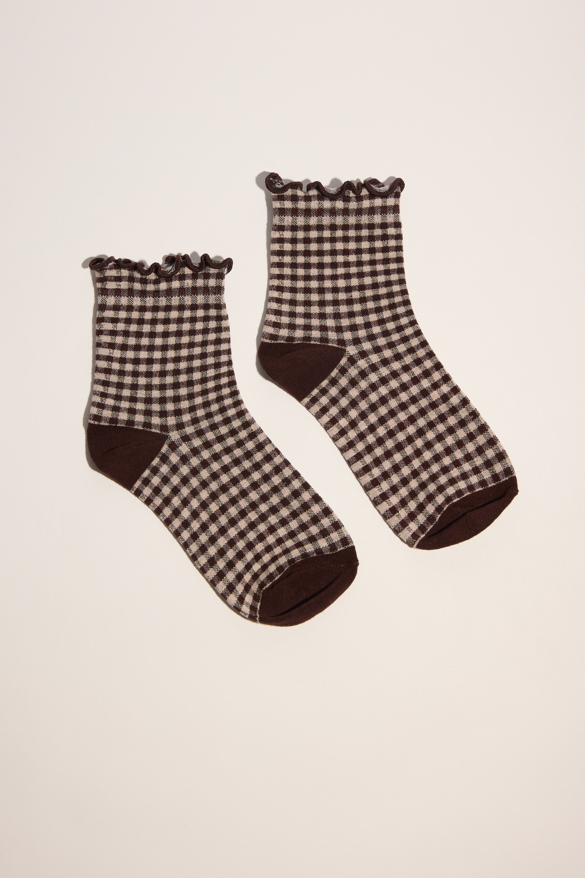 Rosie Gingham Ruffle Socks