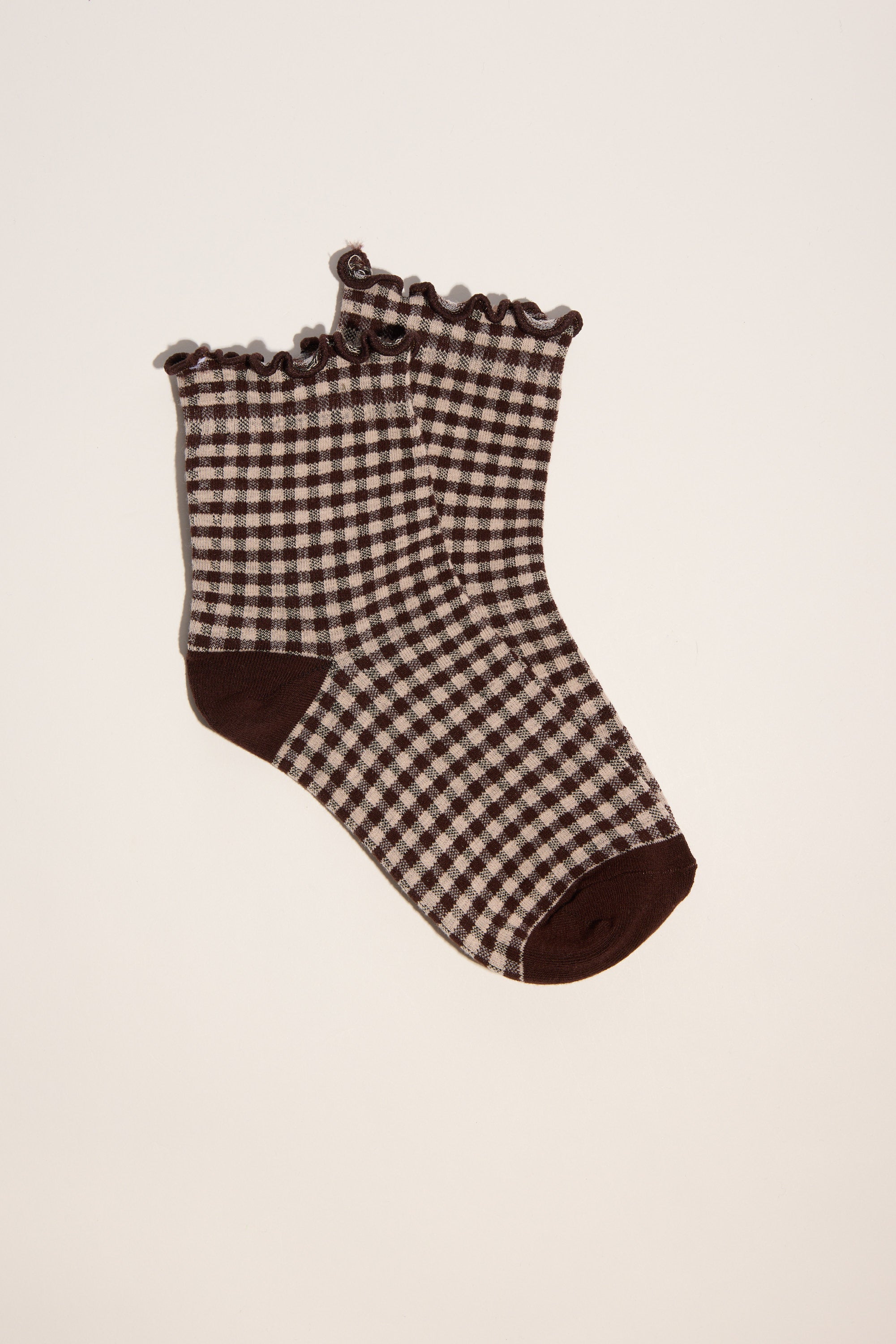 Rosie Gingham Ruffle Socks