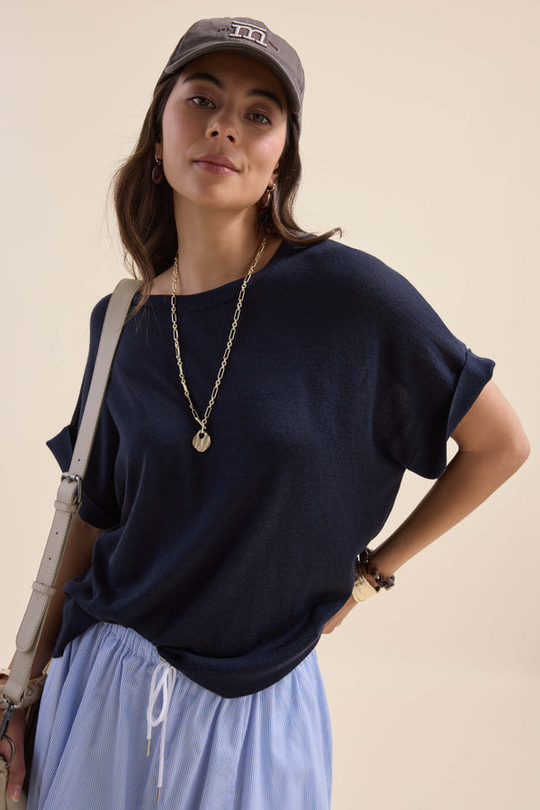 The Merino Silk Knit Tee