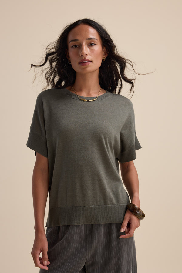 The Merino Silk Knit Tee