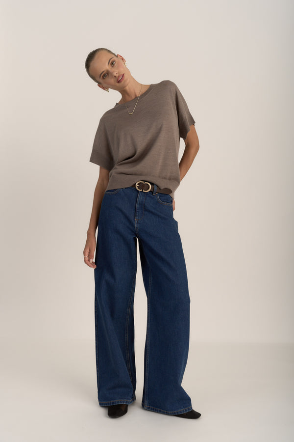 The Merino Silk Knit Tee