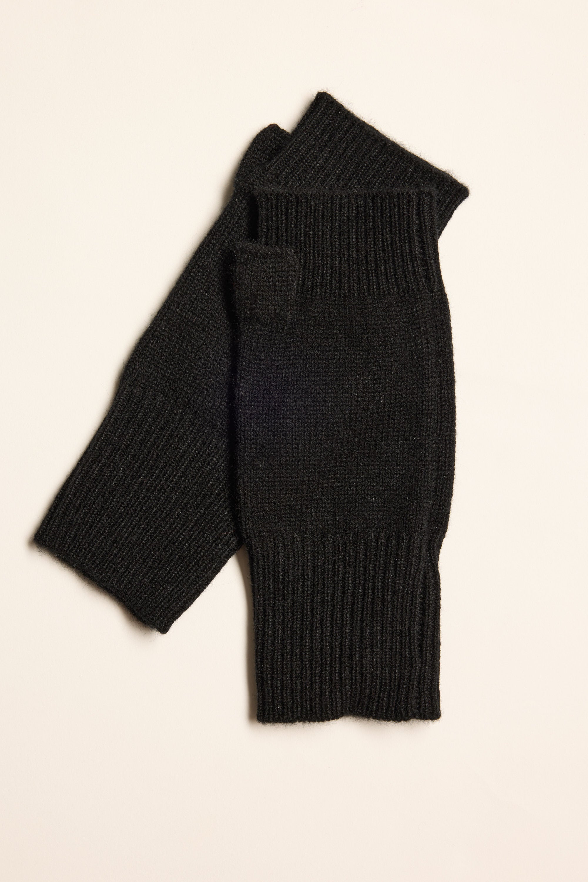 Shop Joyce Cashmere Blend Fingerless Gloves (Black) | Max