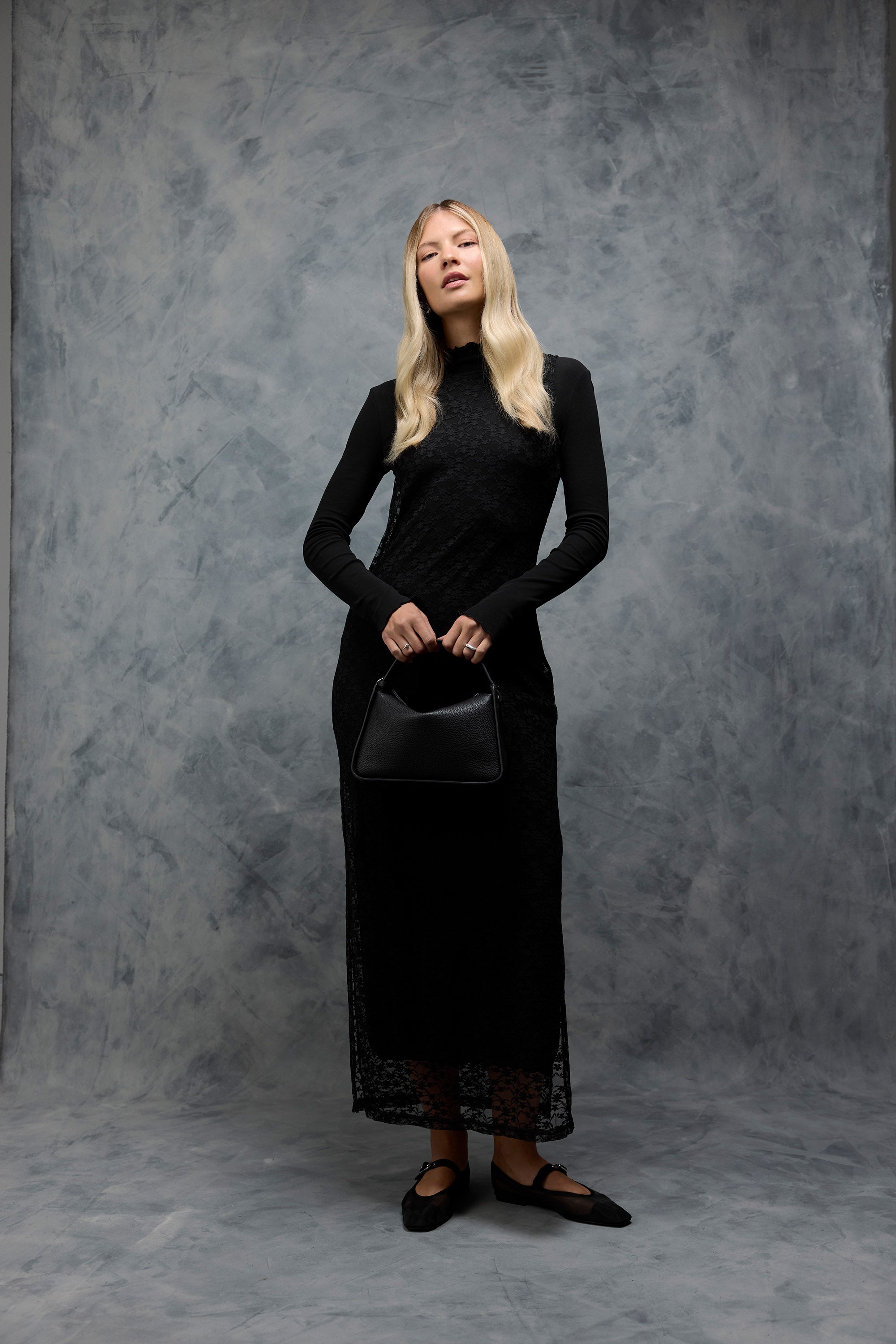 Shop Morgan Lace Dress (Black)