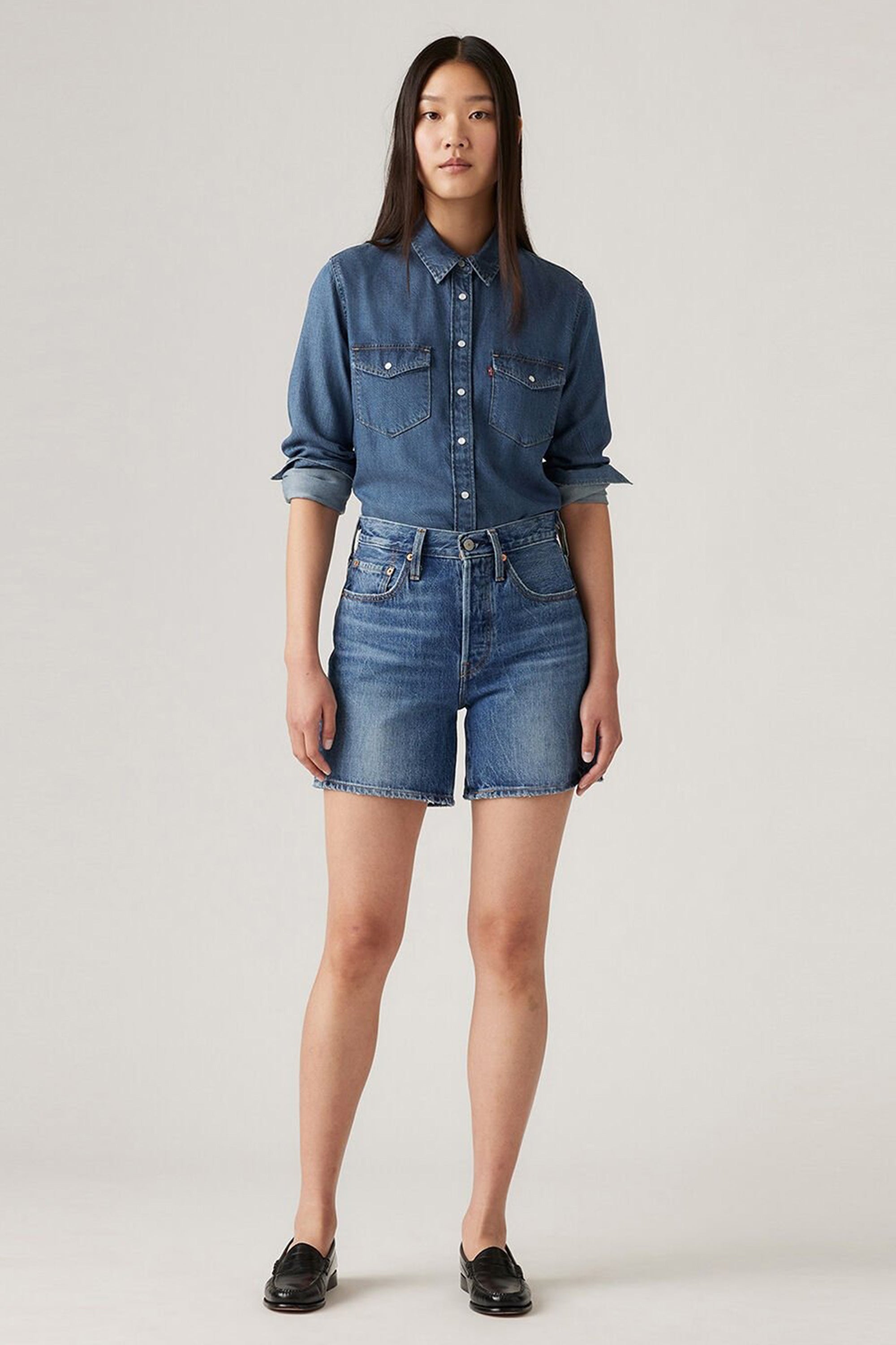 Shop Levi's 501 Mid Thigh Short (Blue Beauty) Levi's – Max