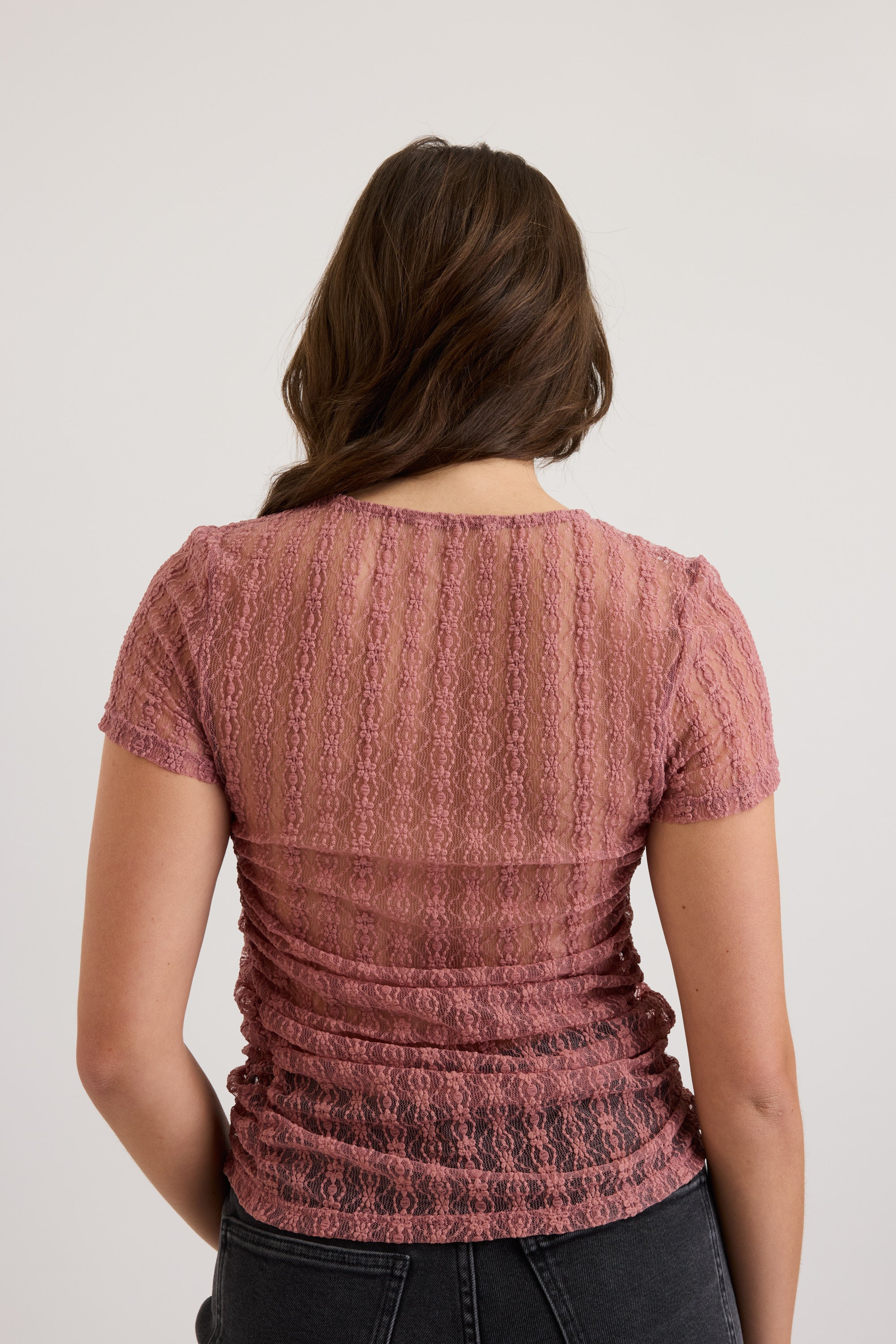 Shop Evelyn Lace Top (Smokey Pink) | Max