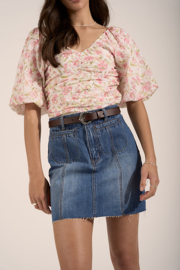 Killarney Denim Mini Skirt