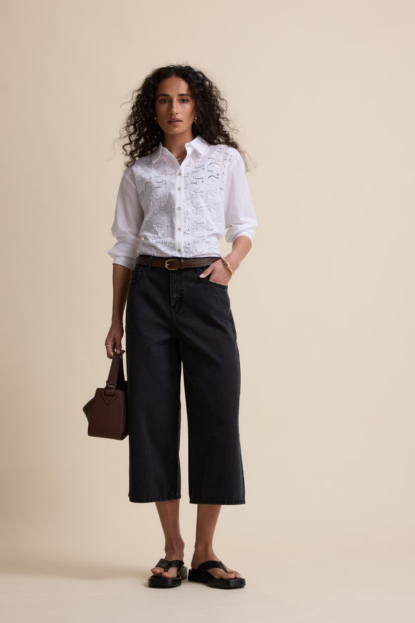 Derby Wide Leg Cropped Jeans