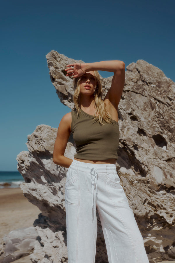 Sunrise Linen Crop Pant