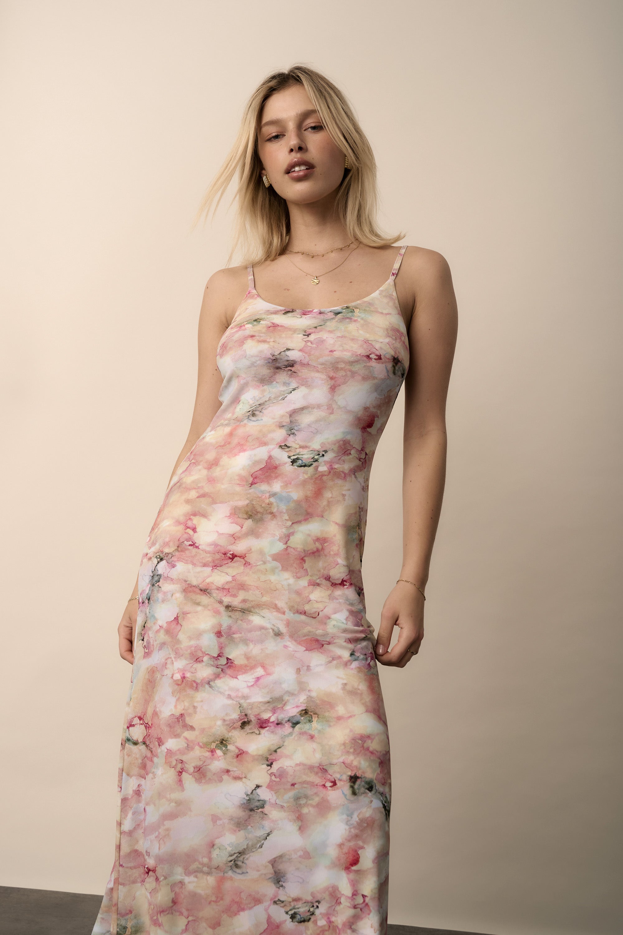 Shop Sicily Slip Dress (Marble Prism)