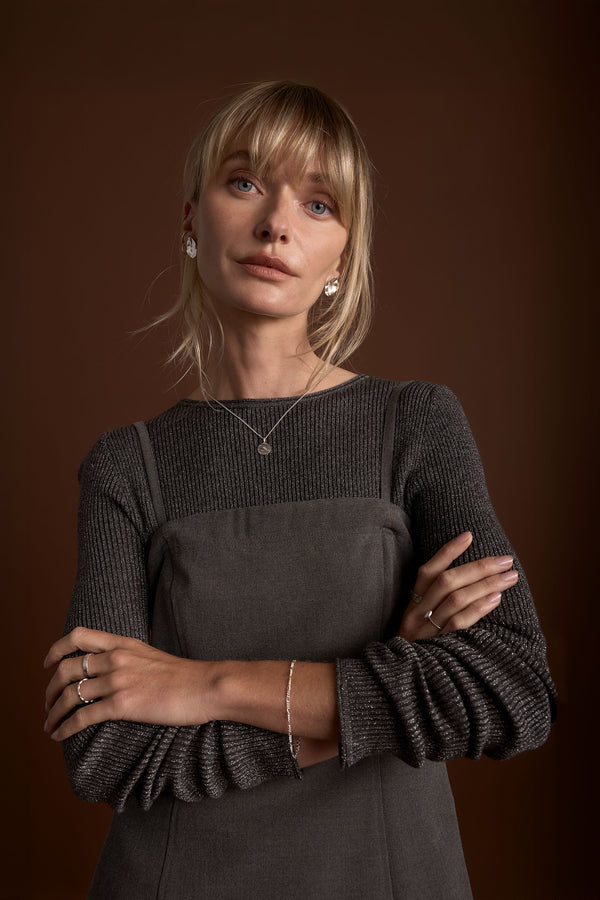 The Merino Silk Lurex Layering Top