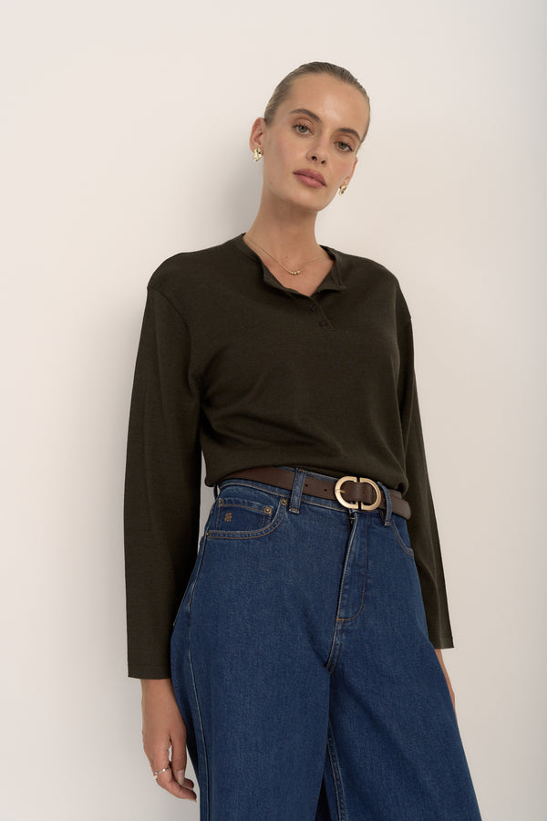 The Merino Silk Relaxed Top