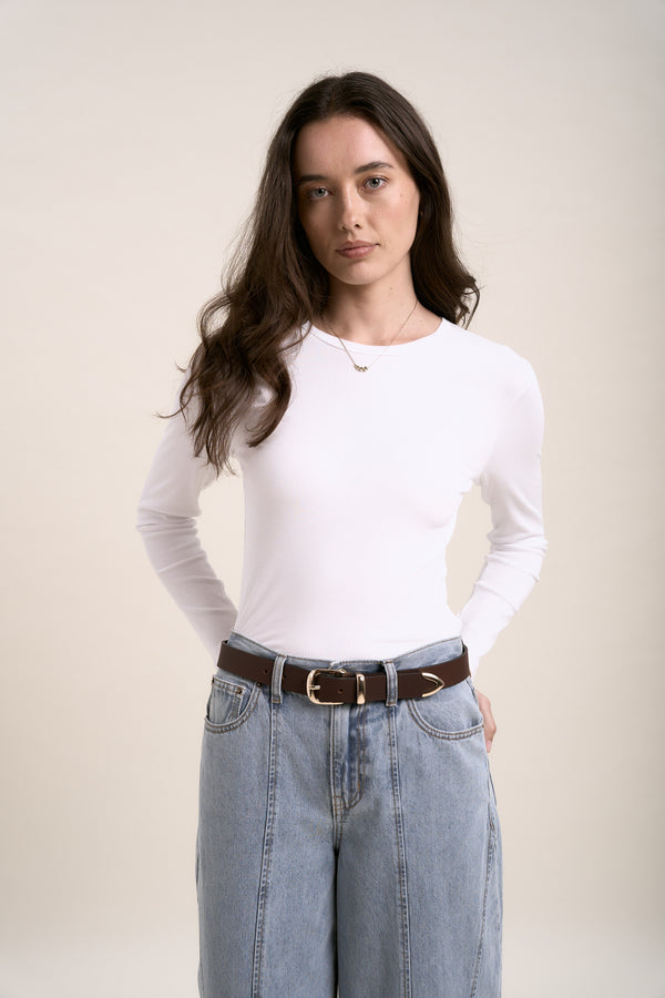 Elementary Basics Long Sleeve Rib Tee