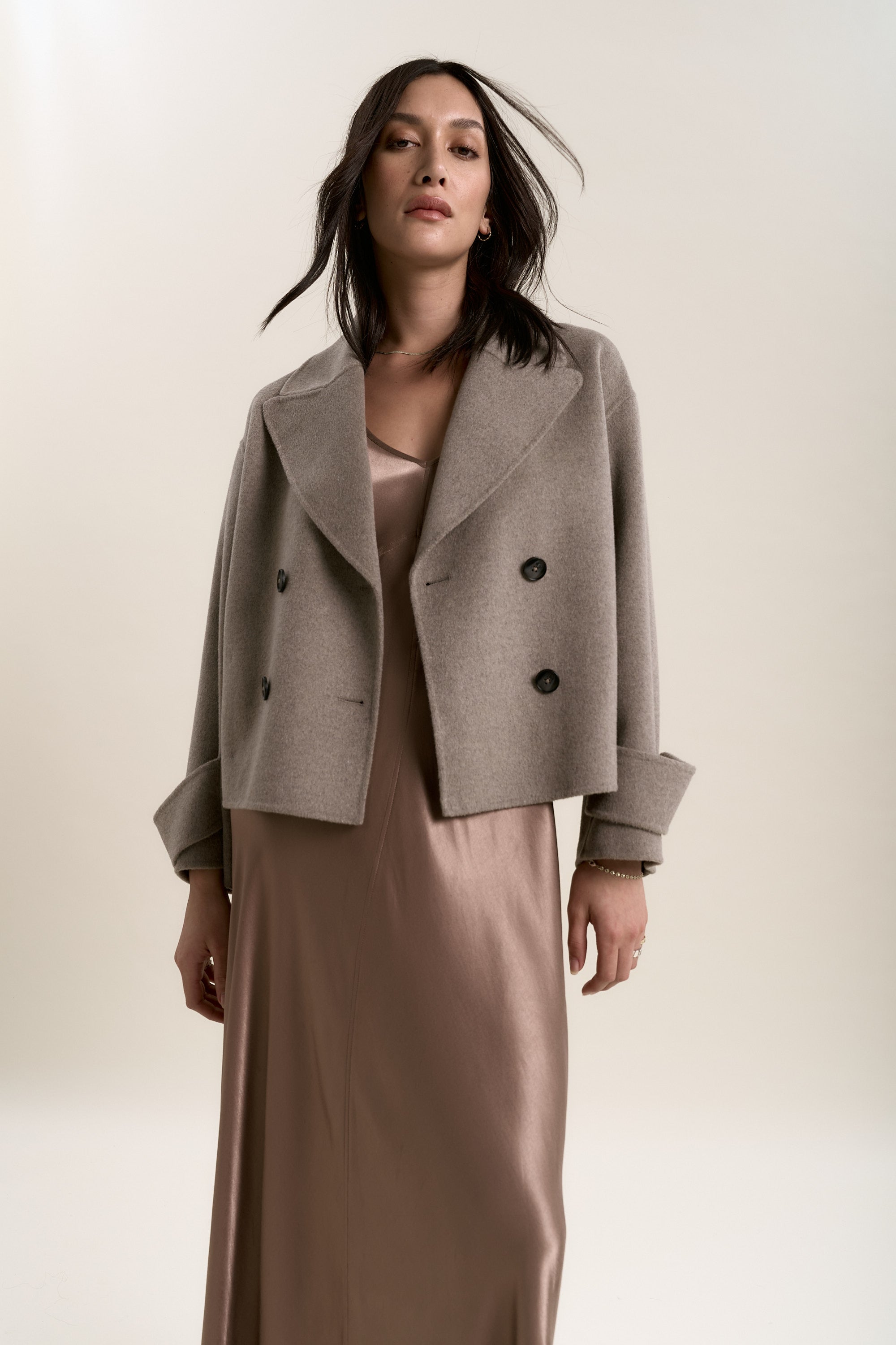 Shop Shanelle Cropped Coat (Sage Marle) | Max