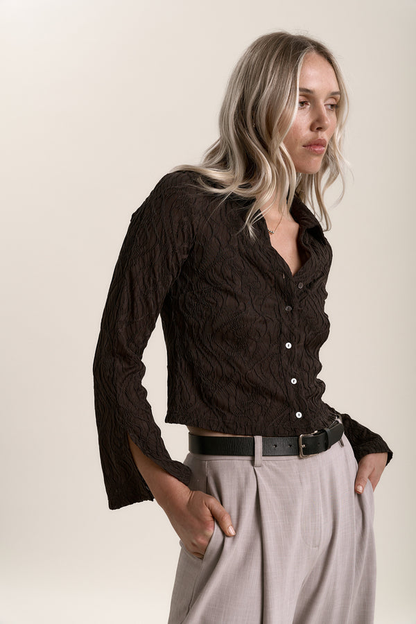 Ella Floral Textured Top