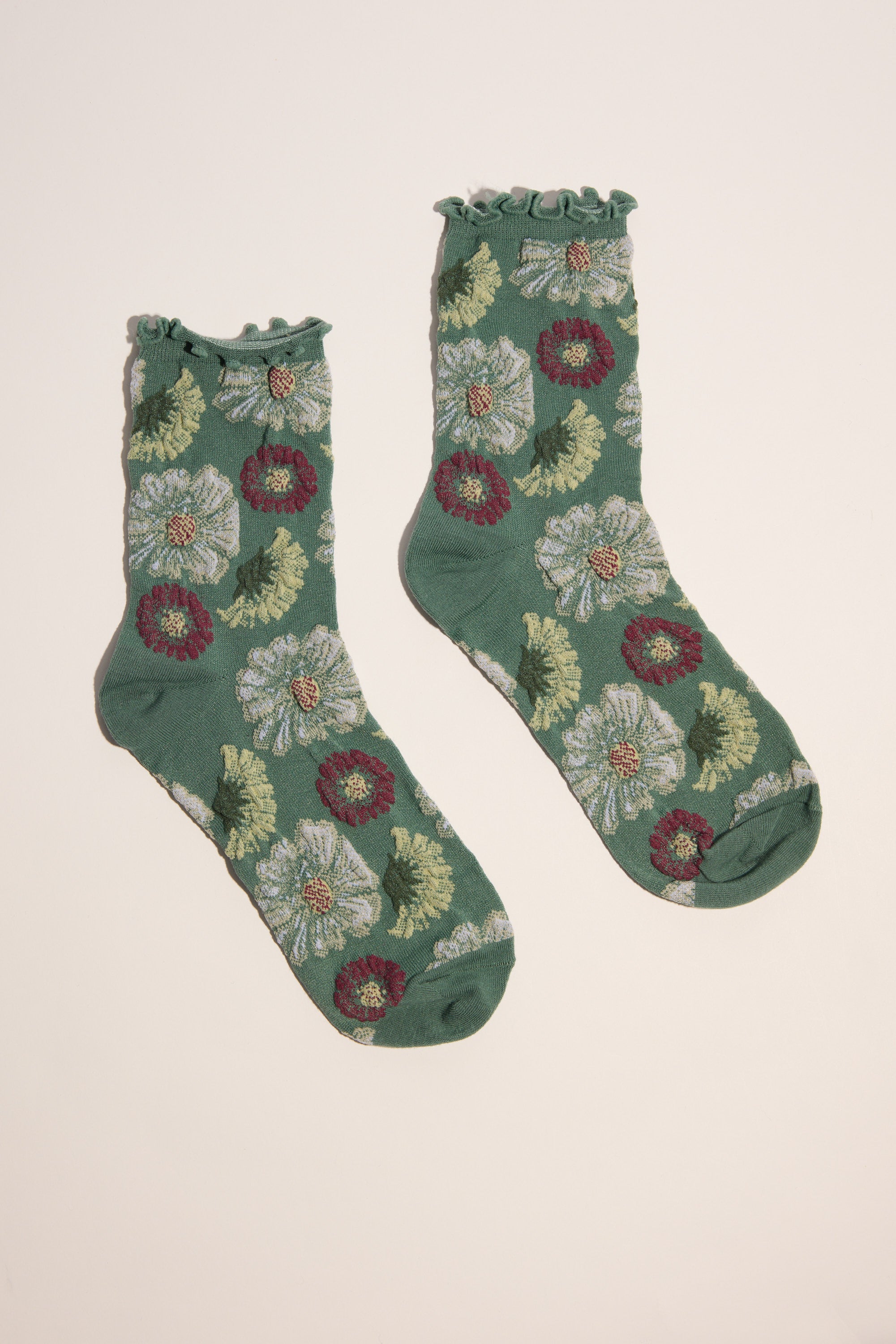 Athena Floral Crew Socks