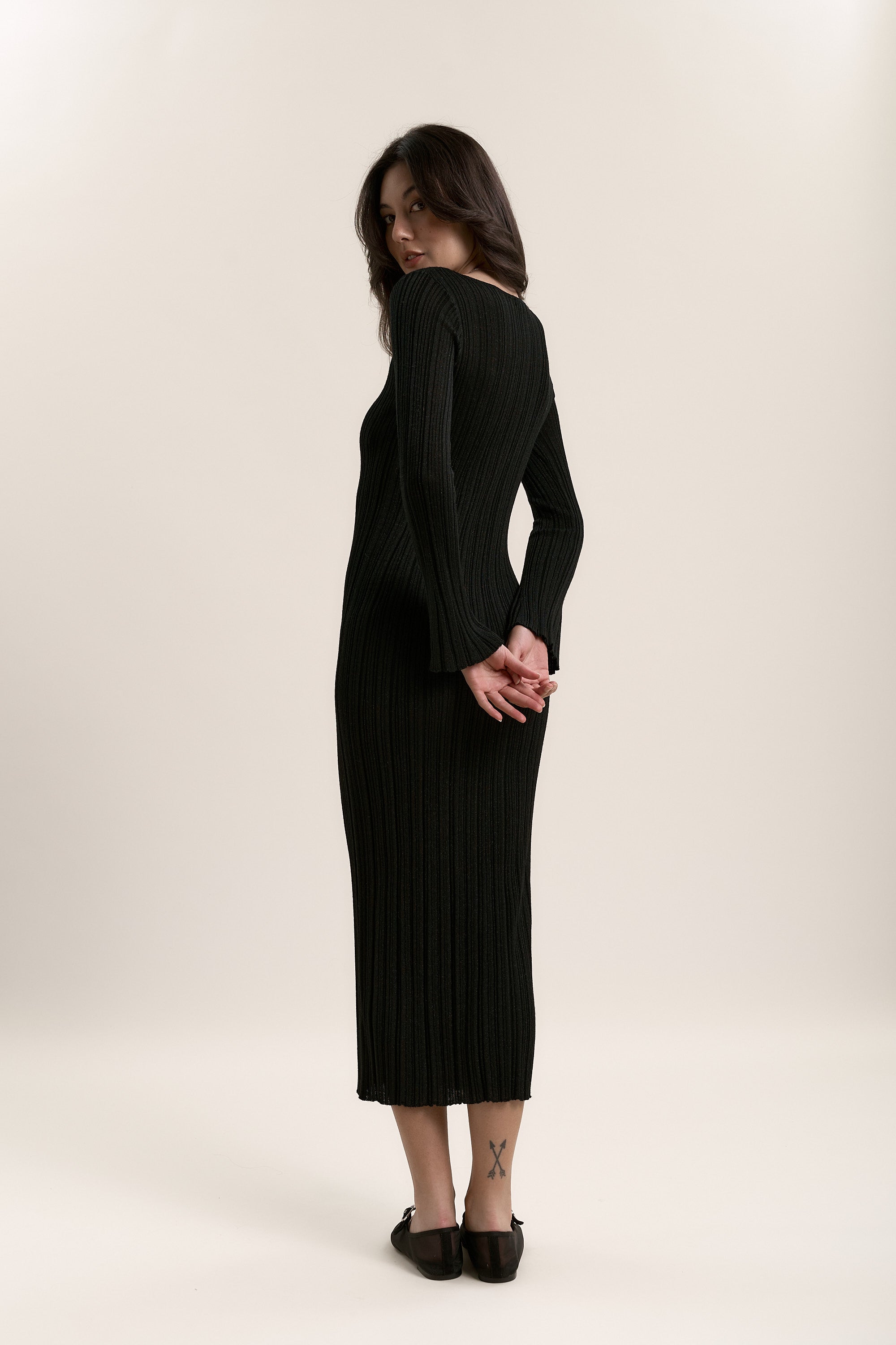 Shop Maya Merino Knit Dress (Black Lurex) | Max