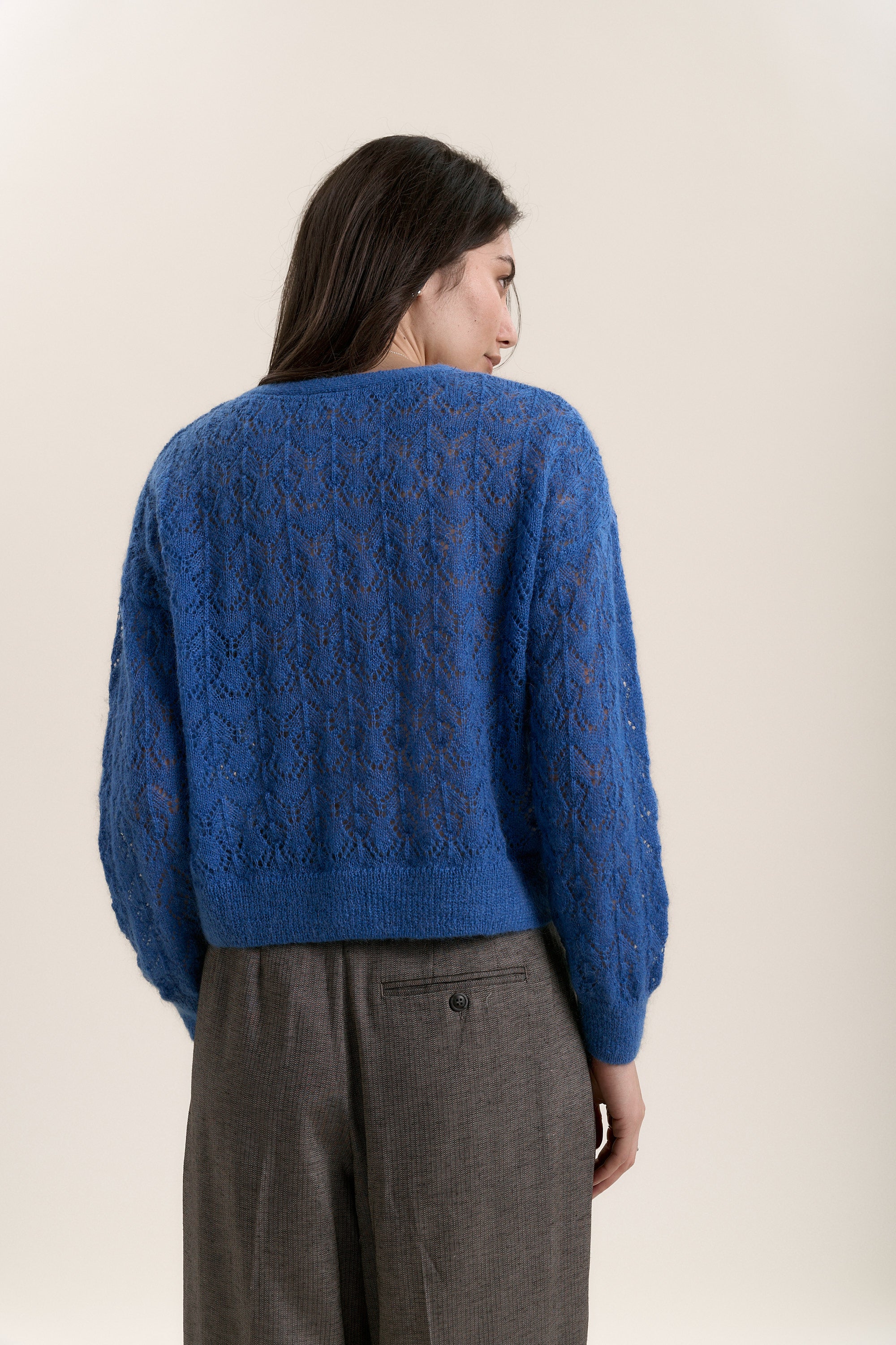 トップス Mmeeme Feather knit cami cardigan Blue Emmy Eme Feather Knit Cami & Cardigan, Blue