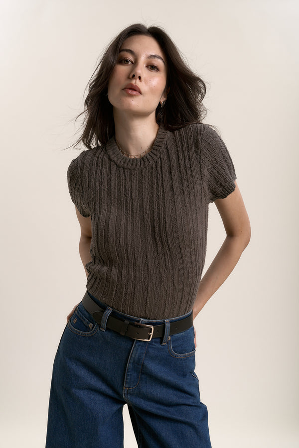 Charlie Textured Knit Tee