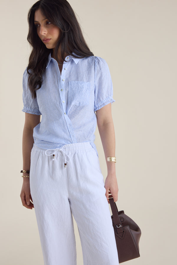 Elementary Short Sleeve Linen Shirt