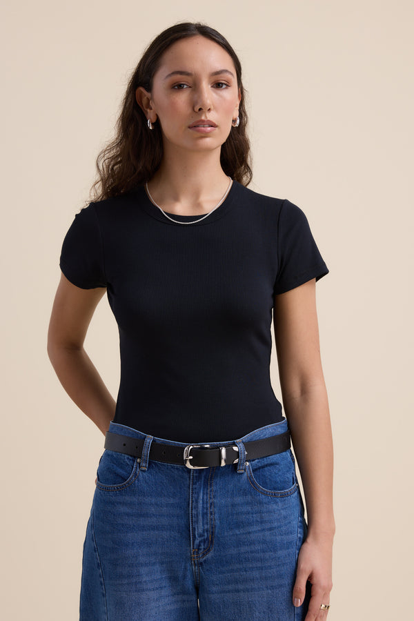 Elementary Basics Fitted Rib Tee