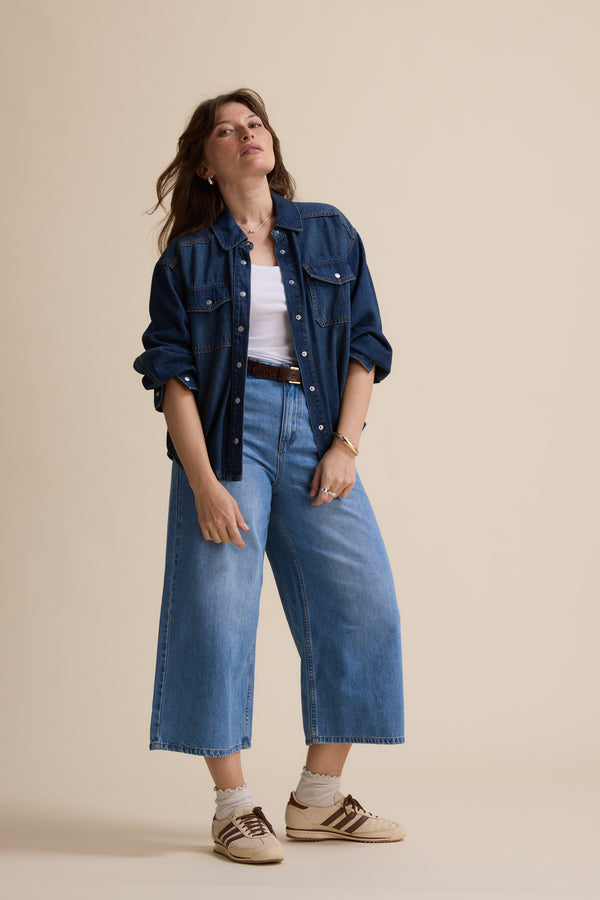 Sabrina Cropped Denim Jacket