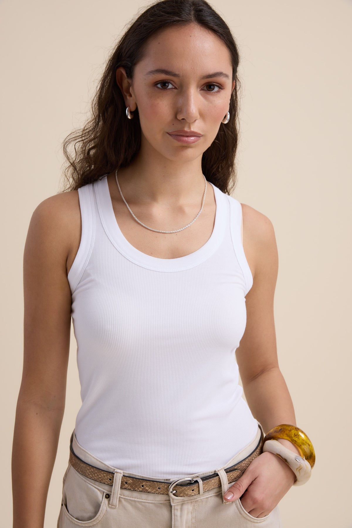 Shop Elementary Basics Rib Tank (White) | Elementary – Max