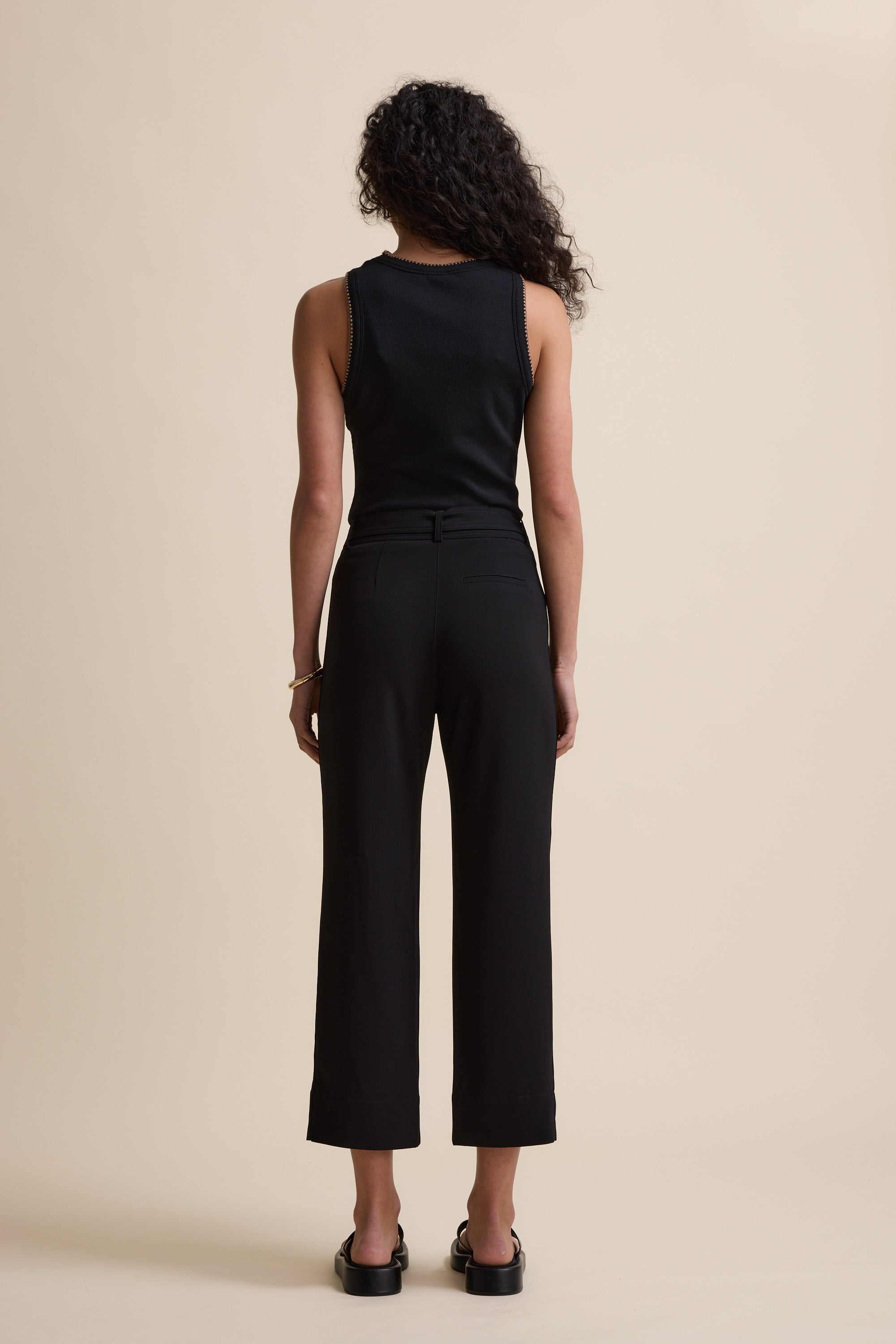 Shop The Easy Care Belted Pant (Black) | Max