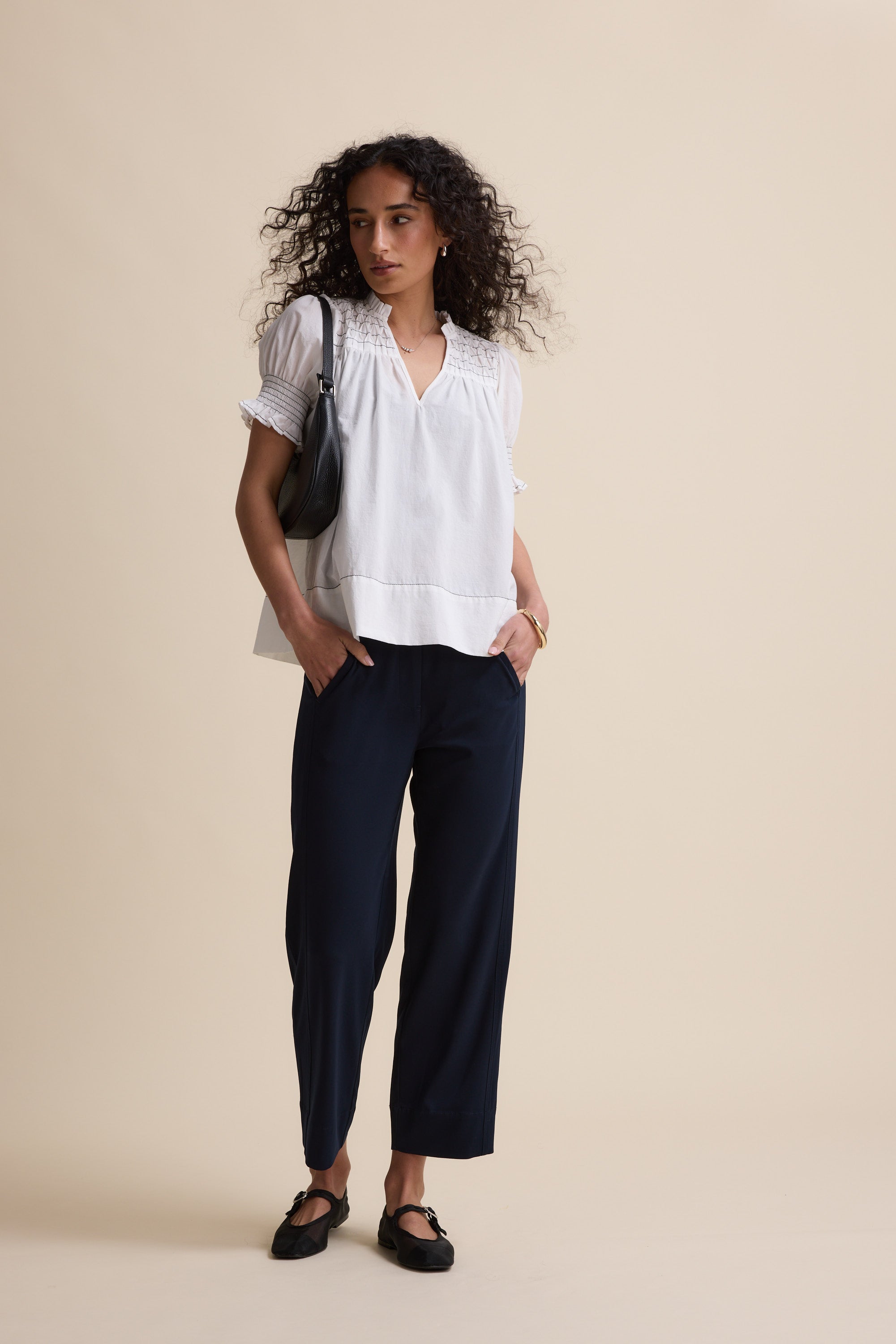 Shop The Easy Care Belted Pant (Forever Navy) | Max