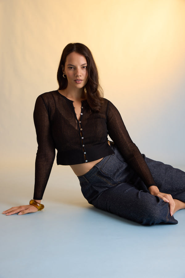 Eden Sheer Knit Cardigan