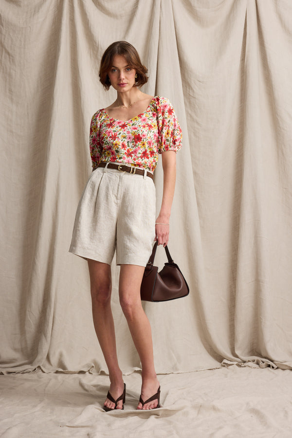 Sienna Long Linen Short