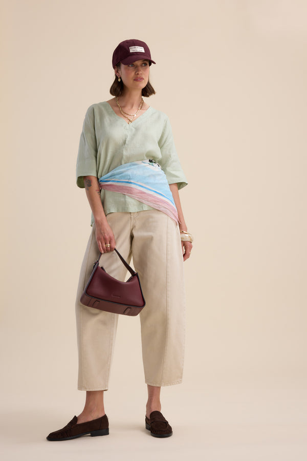 Elementary Oversized V Neck Top