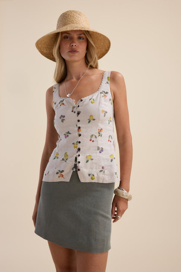 Mackenzie Linen Mini Skirt