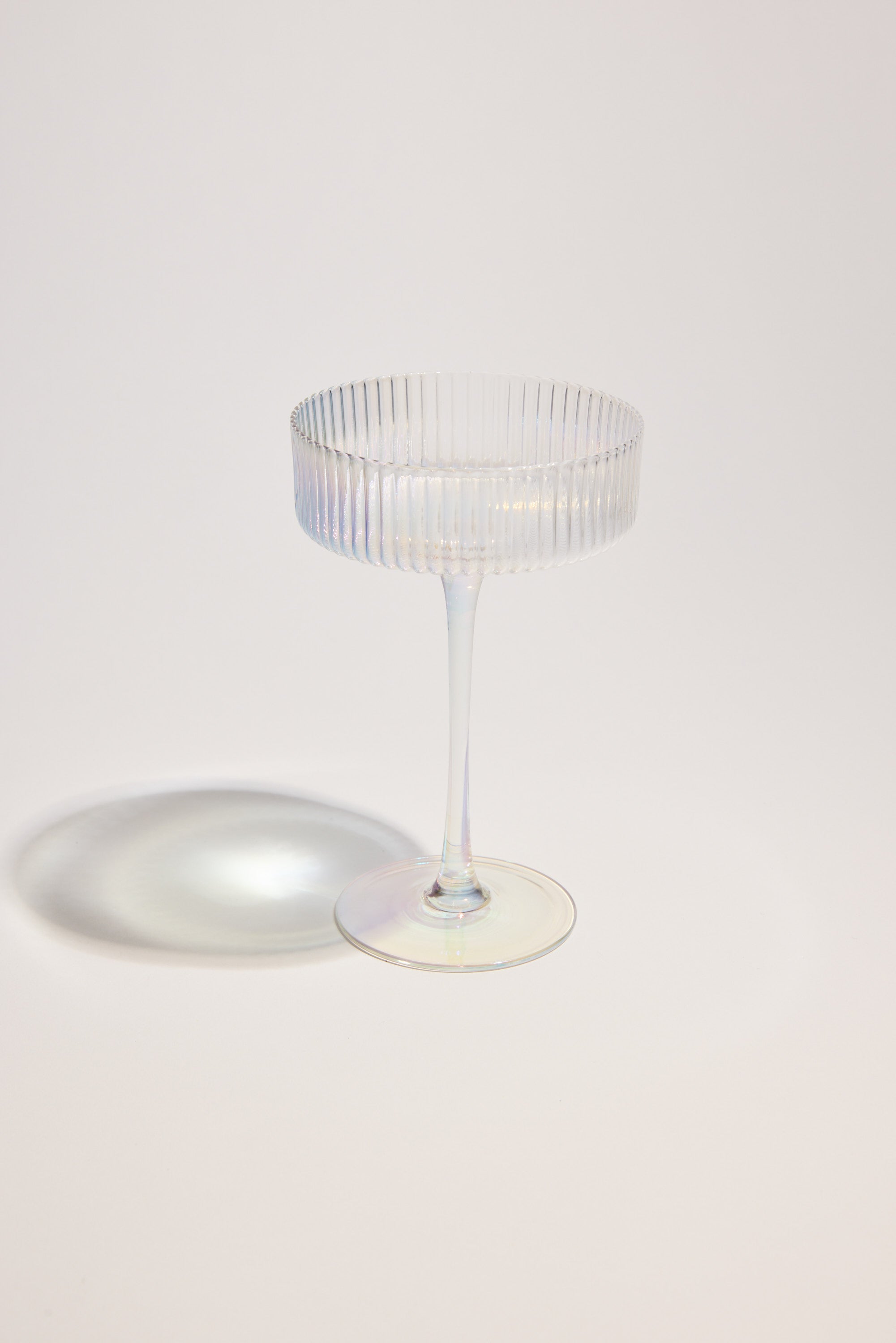 Homelab Iridescent Ribbed Cocktail Glass Set