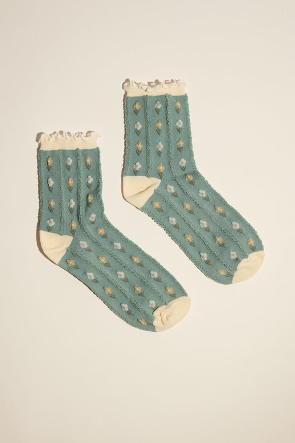 Tessa Linear Floral Socks