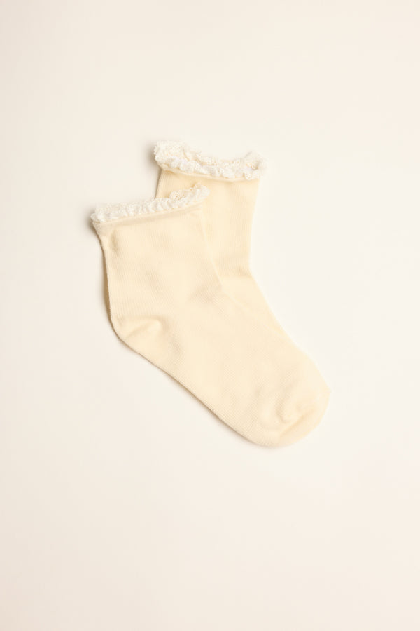 Jules Lace Trim Ankle Sock
