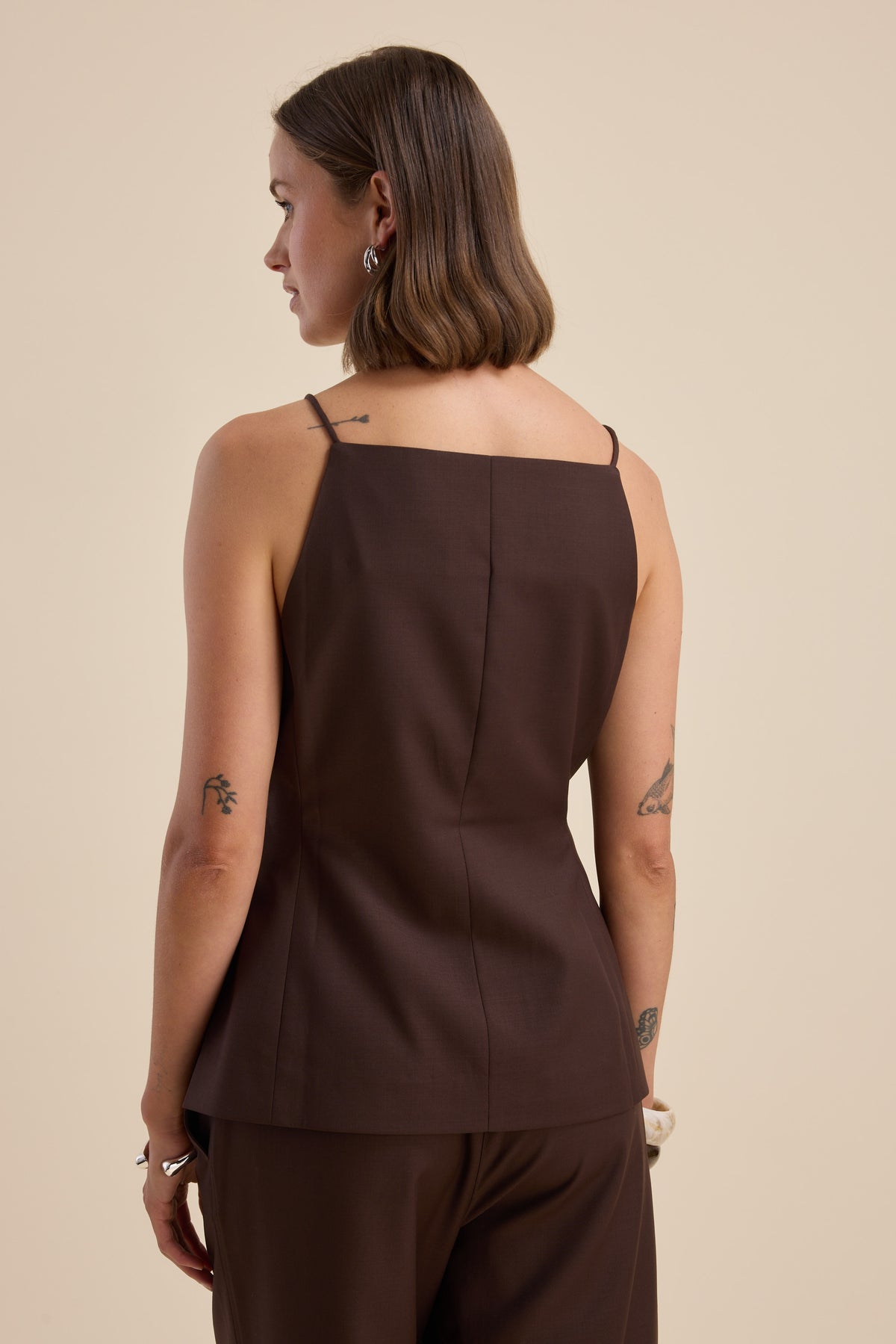 Shop The Wool Blend Vest (Chocolate Chip) | Max